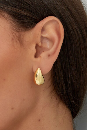 Druppel oorbellen mini - goud h5 Afbeelding3